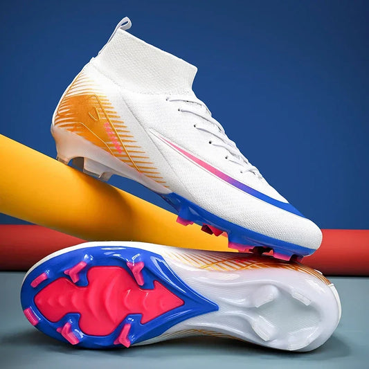 New Men Football Boots Match Outdoor Long Spikes Soccer Shoes Cleats Comfortable Training Sport Adult Breathable Boys Non Slip
