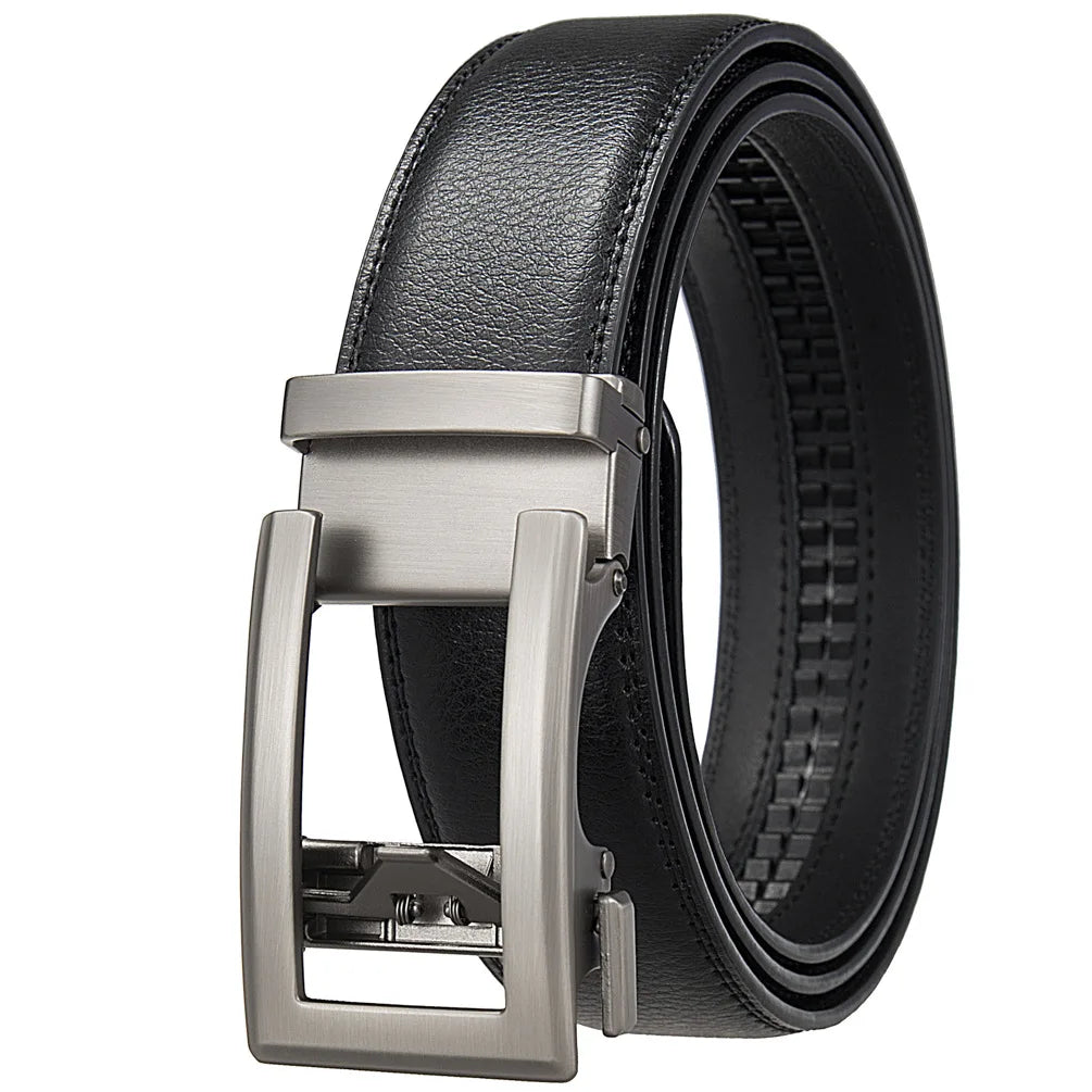 Fashion Designer Automatic Buckle Belt For Men Business & casuals Belt Men's Genuine Leather Belt Adjustable ratchet belt Men