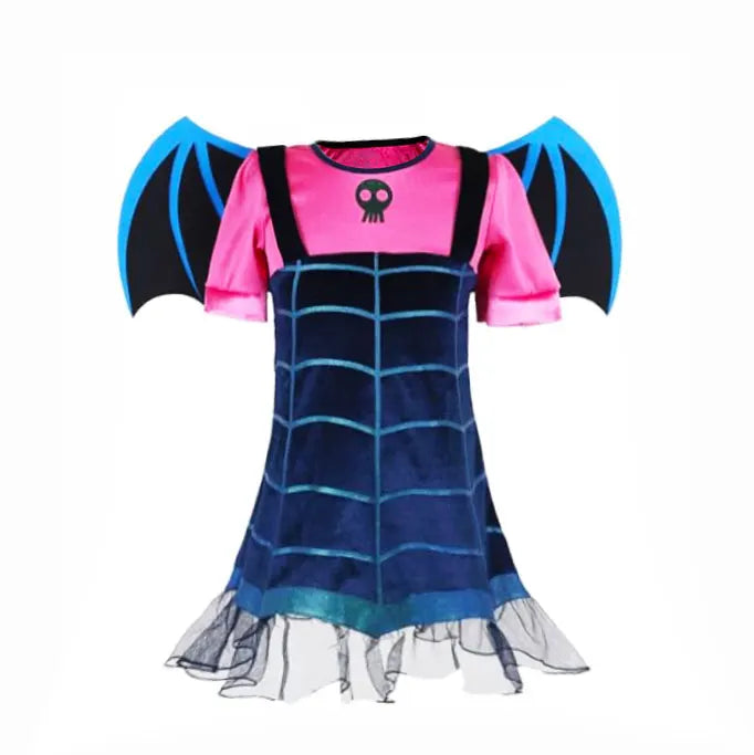 Deluxe Witch Uniform Girl Halloween Costume Evil Wizard Dress with Witch Hat Kid All Saint Day Stage Performance Apparel Vestido