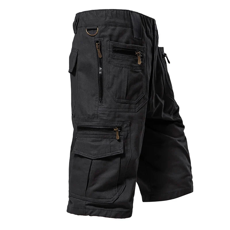 Men's Large Size Loose Casual Shorts Fashion Trendy Versatile Cotton Shorts Elastic Waist Summer Work Shorts