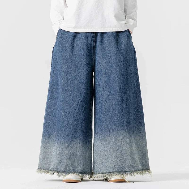 Streetwear Men Wide Leg Jeans Oversized Fashion Loose Jean Pants Male High Street Jogger Woman Denim Trousers Plus Size 5XL
