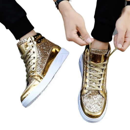 Mens Casual Shoes Non-slip Sports Outsole Light High-top Men Fashion Boots Wear-resistant Male Sneakers 48