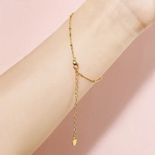 Bracelet réglable en moissanite 0,3 CTWT de 15 à 21 cm pour femme, chaîne scintillante classique, 100 % argent sterling S925, diamant de laboratoire