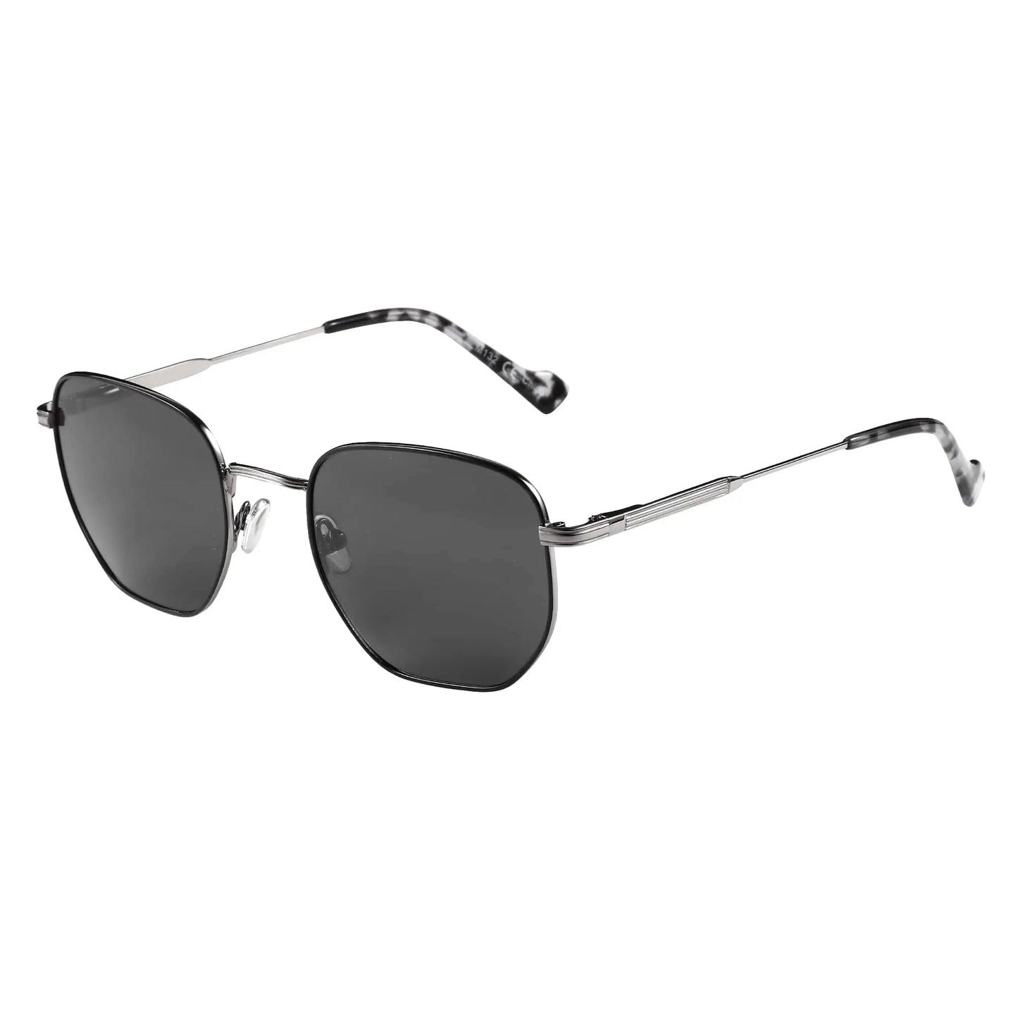 Hexagon Polarized Retro Sunglasses for Men Women-Vintage Metal Frame Design UV Protection Trendy Fashion Shades