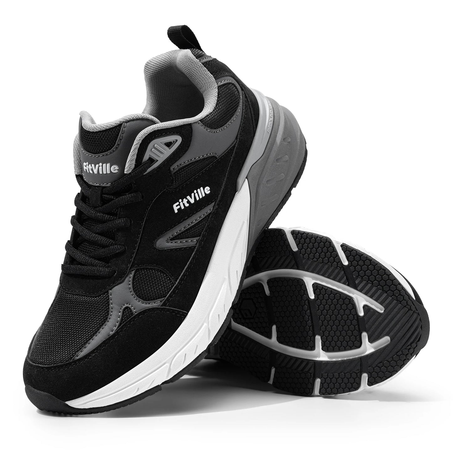 Newest Walking Shoes for Men Wide Width Sneakers with Arch Support for Flat Feet Heel Pain Relief Plantar Fasciitis