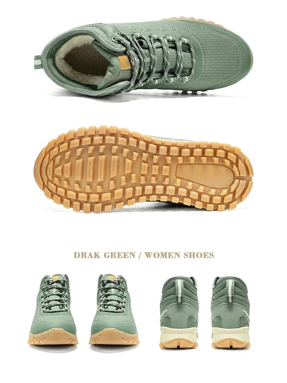 Winter Women Sneakers New Casual Waterproof Plush Warm Snow Boots Female Outdoor Non-Slip Lace up Walking Shoes 