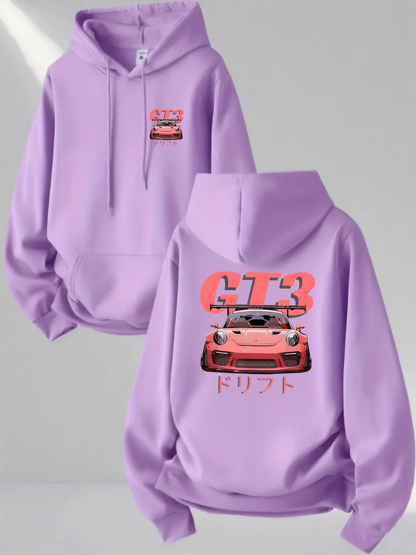 Men's Fashion Street Style Hoodie Car Print Sweatshirt Street Casual Fashion Long Sleeve Pullover Autumn and Winter Outfit