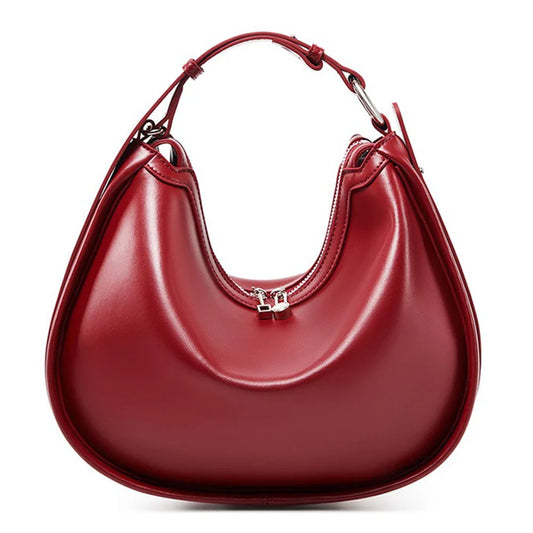 Premium Genuine Leather Women's Handbag Luxury Hobo Bag Large Capacity Fashion Shoulder Bolsa for Wife Lover Bride Bag