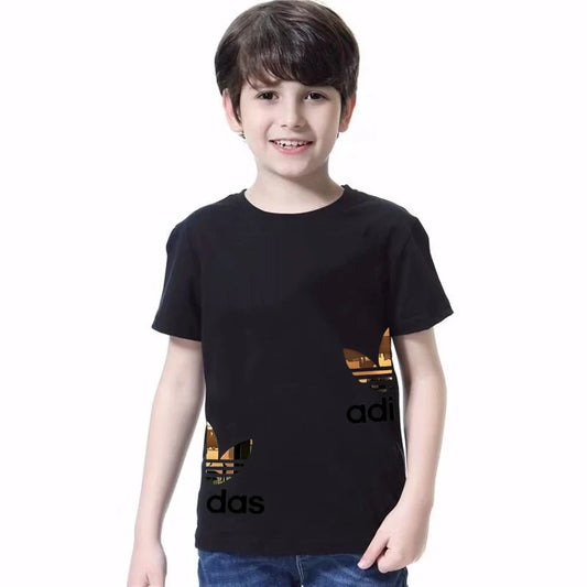 Kids T-shirts Summer Letter Stamp O-neck Short Sleeve -Tshirts+Pants Suits 2-12 Years Boys Girls Casual Outfits Children Clothes