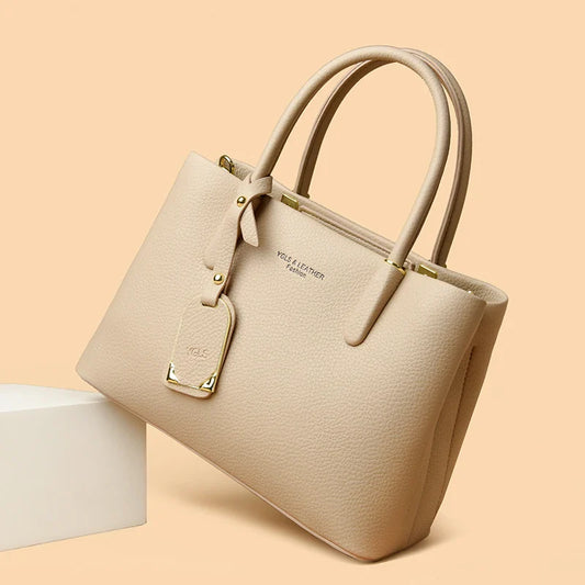 Solid Color pu leather Zipper Sweet Ladies Tote Bags on Sale 2025 High Quality Large Capacity Concise Shoulder Bags for Women