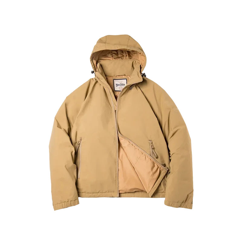 Hooded Down Jacket for Men Winter Thickened Matte Glossy Fabric Parka Outdoor Warm Coat Versatile Outerwear Black Jacket