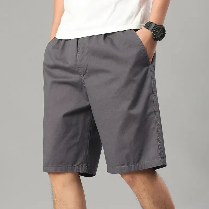 Men's Elastic Waist Casual Shorts Summer Light Weight Sweat Shorts Relaxed Fit Work Shorts Loose Casual Jogger Short