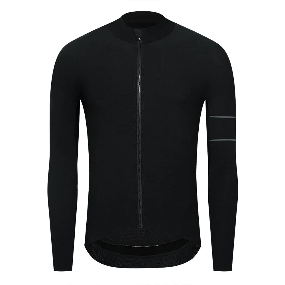 Cycling Jersey 10-20°C Autumn Long Sleeve Road Bike Clothes Thermal Fleece Warmth MTB Bicycle Jersey