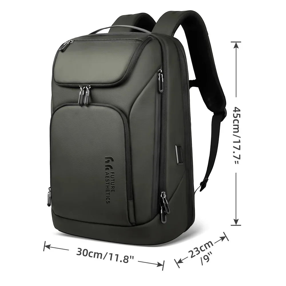 Business Backpack for Men Waterproof Travel 17.3" Laptop Backpack High Capacity Multifunctional Pack USB Charging
