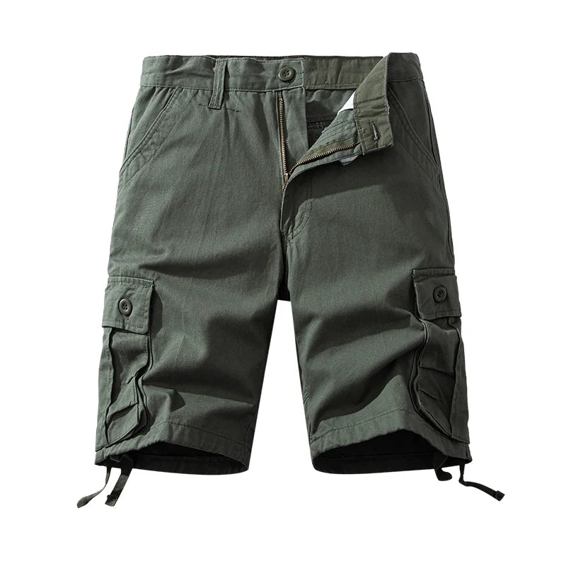 Men's Cotton Shorts Casual Sports Short Pants Tactical Bermuda Shorts American Style Knee Length Streetwear