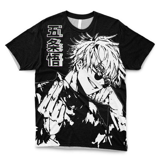Japanese Anime Jujutsu Kaisen Gojo Satoru T Shirt Otaku Harajuku Style Casual Sports Tops Trendy Japan Cartoon Men's T-shirts