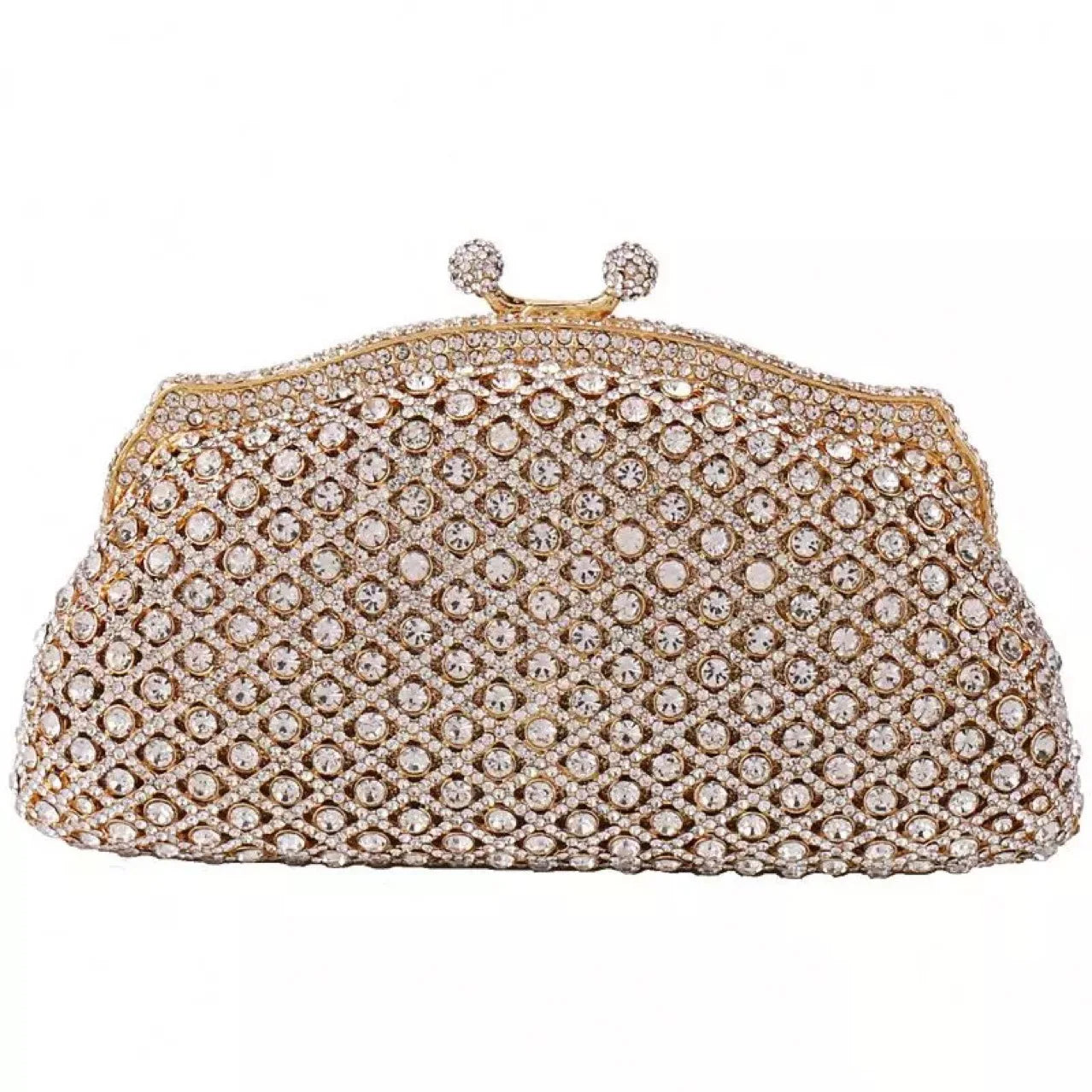 Women Elegant Silver Formal Rhinestone Clutch Purse Banquet Party Wedding Crystal Evening Bag Luxury Diamond Bridal Handbag