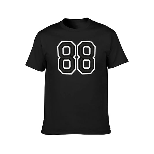 88 Black Jersey Sports Number eighty-eight Football 88 T-Shirt cute clothes graphics sweat funny t shirts for men