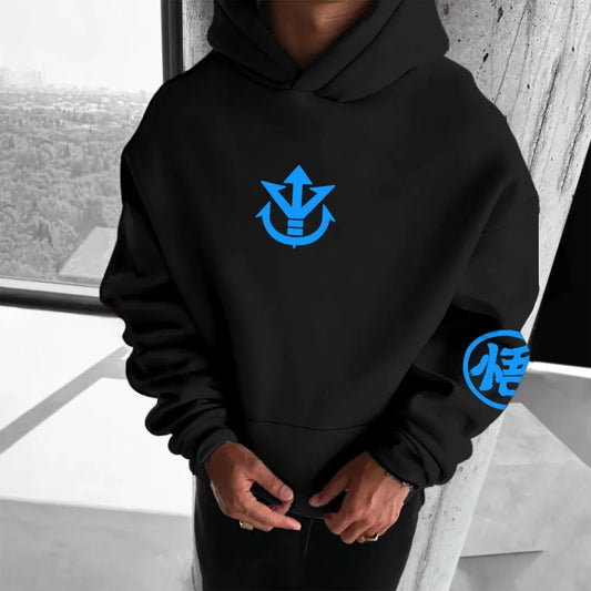 Dragon Ball Men's Hoodie Sweater Goku Kakarot SSB Japan Anime Summer Autumn Boys Children's Long Sleeve Loose Parent-Child Wear