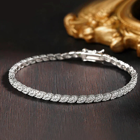 Bracelets de tennis en moissanite certifiée GRA pour femmes et hommes, étincelants en argent S925, parfaits pour les fêtes, mariages et comme cadeaux.
