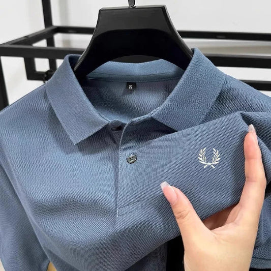 High quality men's heavyweight summer new cotton classic brand embroidered comfortable polo shirt breathable trendy short sleeve