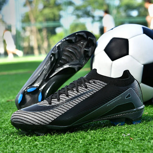 New High-Top Soccer Shoes Professional Training Football Boots TF/FG Non-Slip Soccer Sneakers Outdoor Grass Soccer Shoes