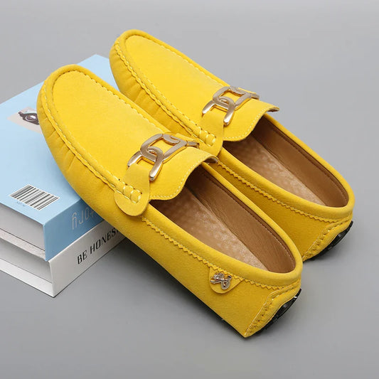 2025 New Handmade Beanie Shoes Men's Soft Sole Slip-On Casual Lazy Shoes Breathable Trbottomy Easiest for Match Large Size