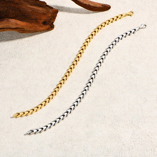 Bracelet Kpop en argent sterling S925, chaîne cubaine tendance style punk hip-hop pour femmes et hommes, plaqué or jaune, bijoux de fête