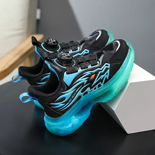 Boys leather lightweight winter sports shoes children's basketball running shoes spring and autumn new rubber soles