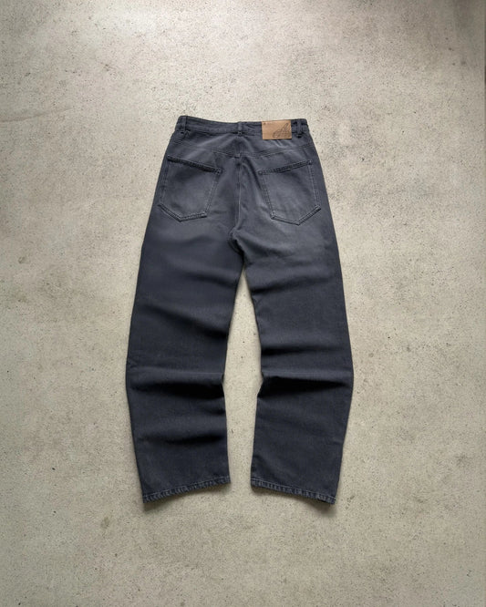 Hip-hop gold coin jeans Y2K retro low waist wide leg zipper pants y2k clothing men's fashion embroidered loose jeans