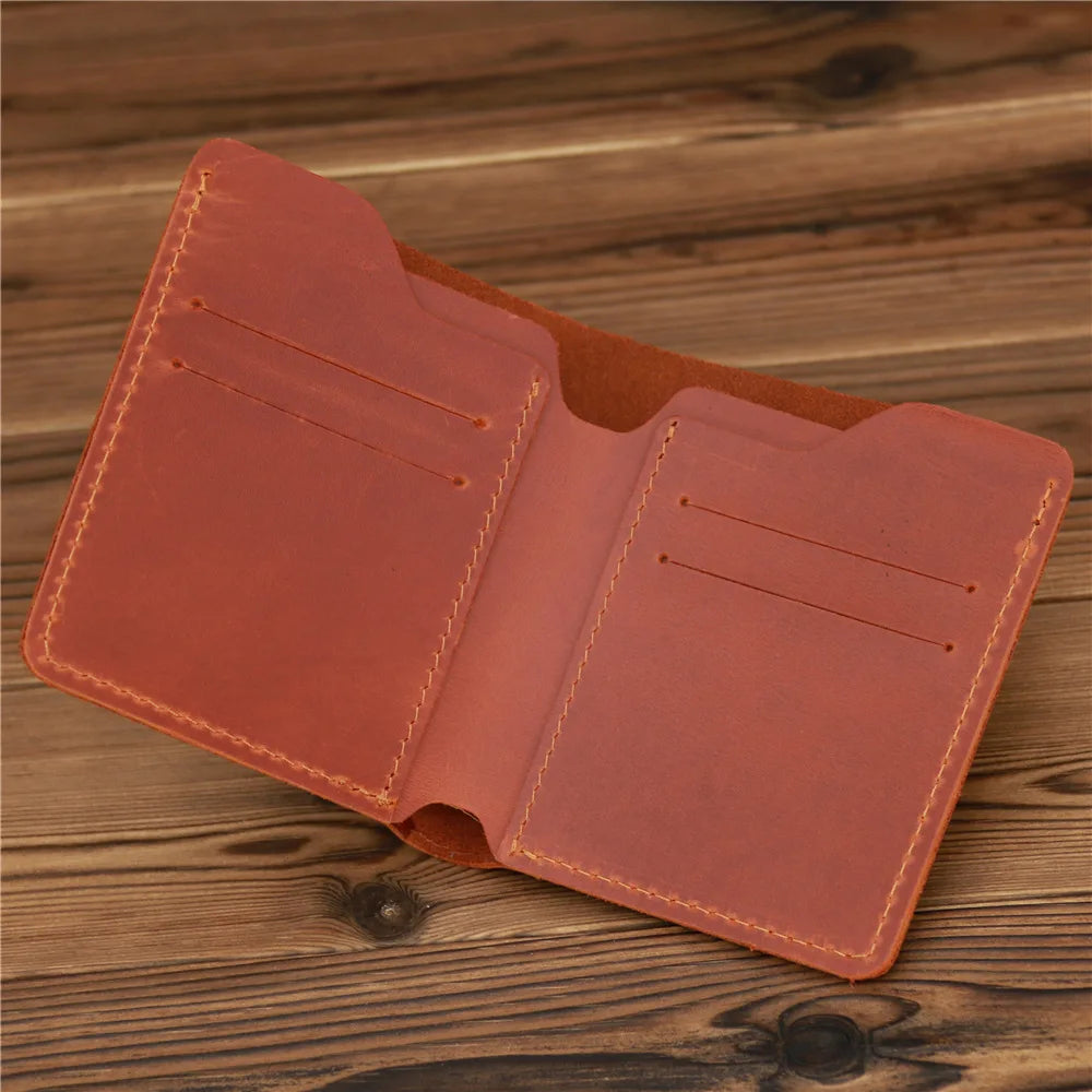 Top Genuine Leather Men's Wallet Retro Driving Licence Wallets for Men Durable Leather Portfel Male Cartera Hombre Purse for Men