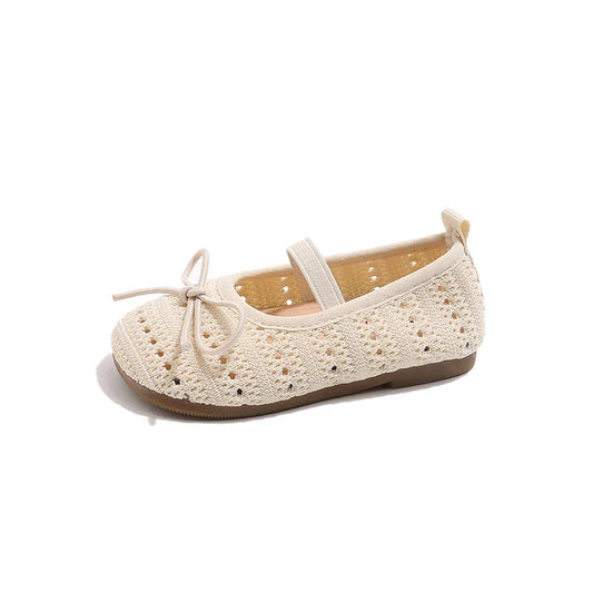 Kids Sandals for Girls Summer New Non-slip Sole Toddler Beach Vacation Shoes with Cute Bowtie Princess Ballet Mary Jane Flats