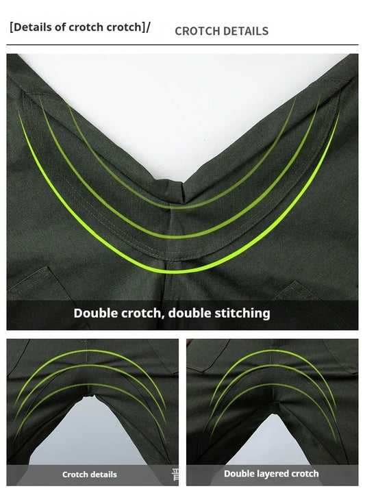 Spring and Autumn Men's Wear Resistant Crotch Work Pants Straight Leg Labor Protection Pants Factory Workshop Camouflage Pants