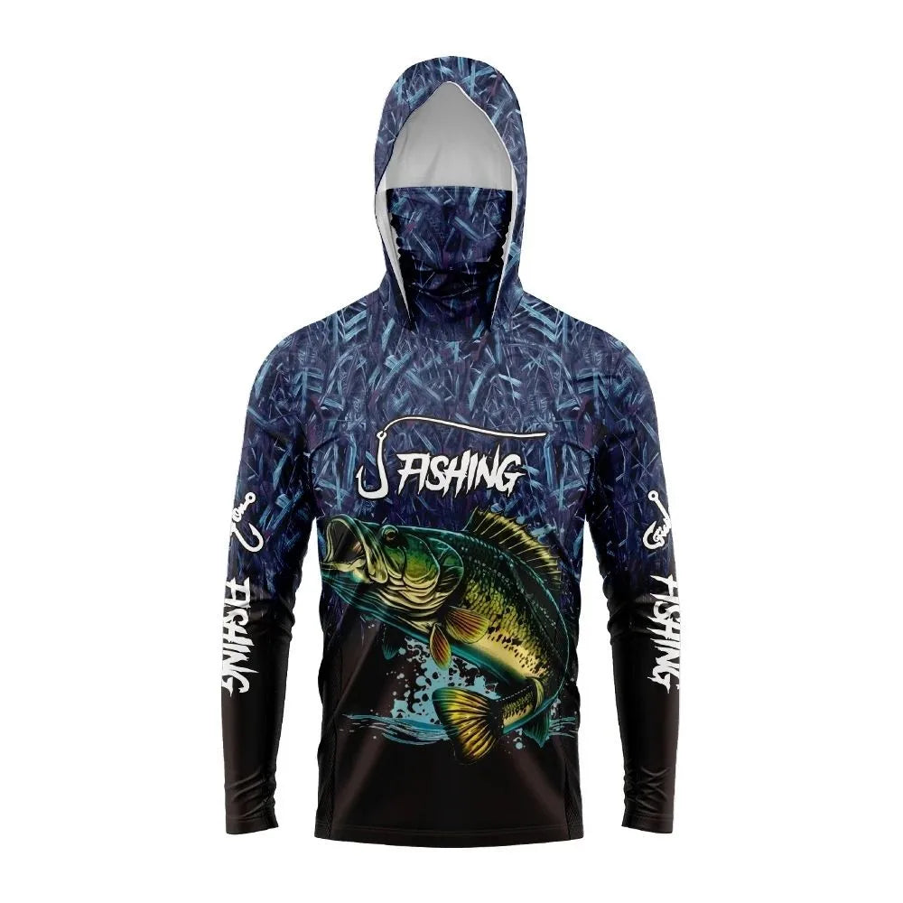 2026 Summer New Style Men's Long-Sleeved T-Shirt with 3D Fishing Pattern Print Casual Fashionable Sporty Comfortable Breathable