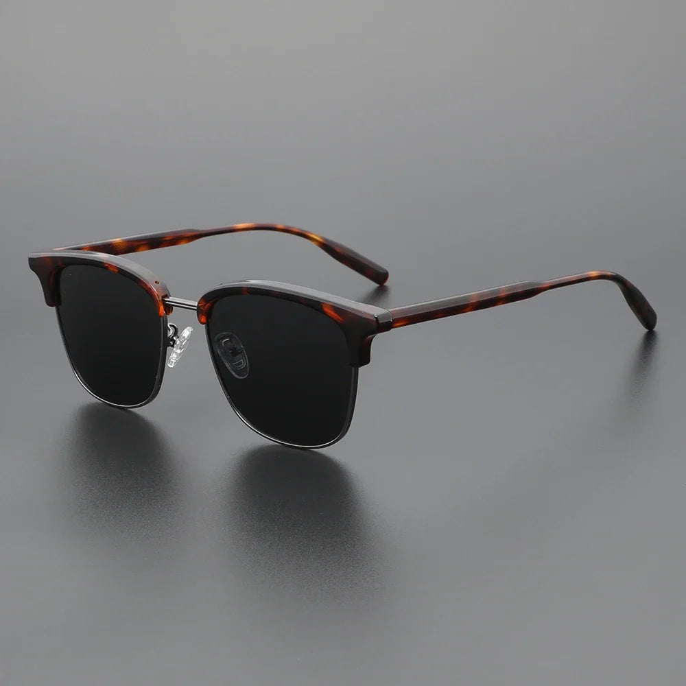 Europe and The United States Retro Sunglasses Classic Large Frame Men's Sunglasses Polarized UV Protection Travel Shading Mirror