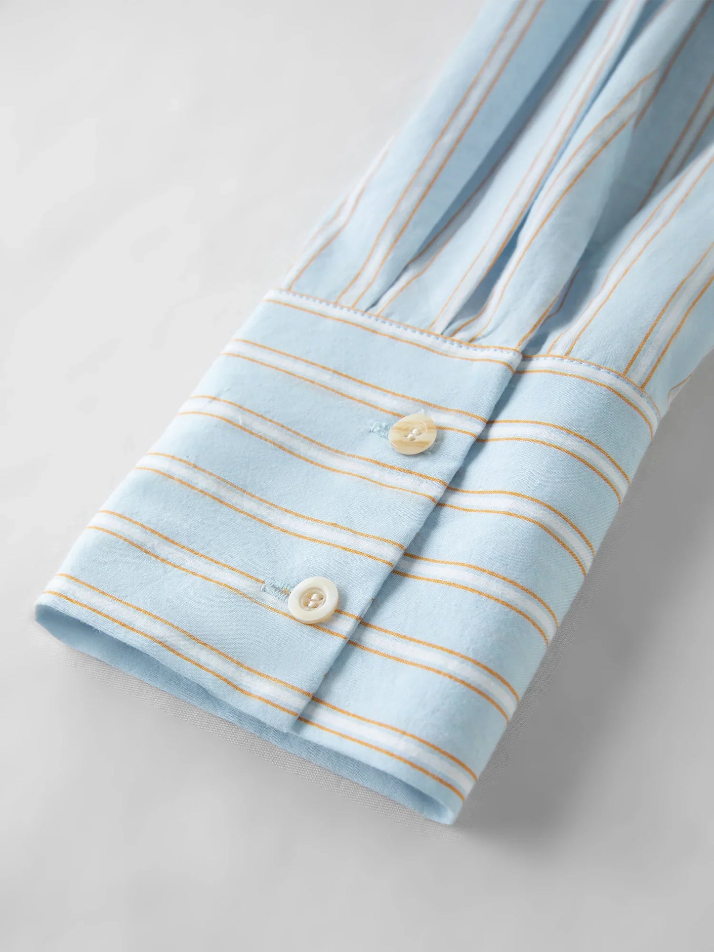 2026 Spring New Arrival Design Driven Stripe Short Sleeve Women's Long Sleeve Top 100% Cotton 3D Flower Buttons Blouses