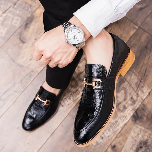 Trend Social Leather Shoes Men Wedding Party Office Leather Men's Dress Shoes Classic Casual Business Shoes For Men Loafers