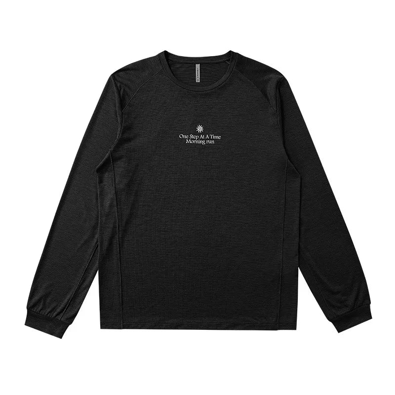 Men's Long Sleeve Quick Dry Sports T-Shirt Moisture Wicking Gym Fitness Top Outdoor Running Hiking Activewear Workout Tee