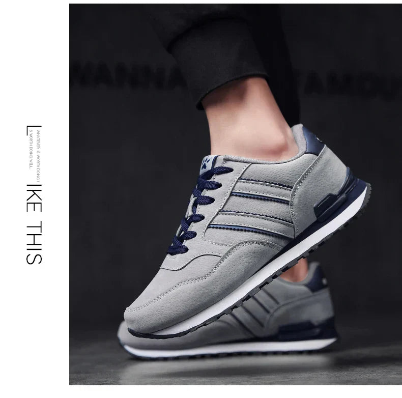 High Quality Men's Sneakers Leather Casual Shoes Autumn 2024 New Breathable Men Shoes Tenis Male Flat Shoe Zapatillas Hombre