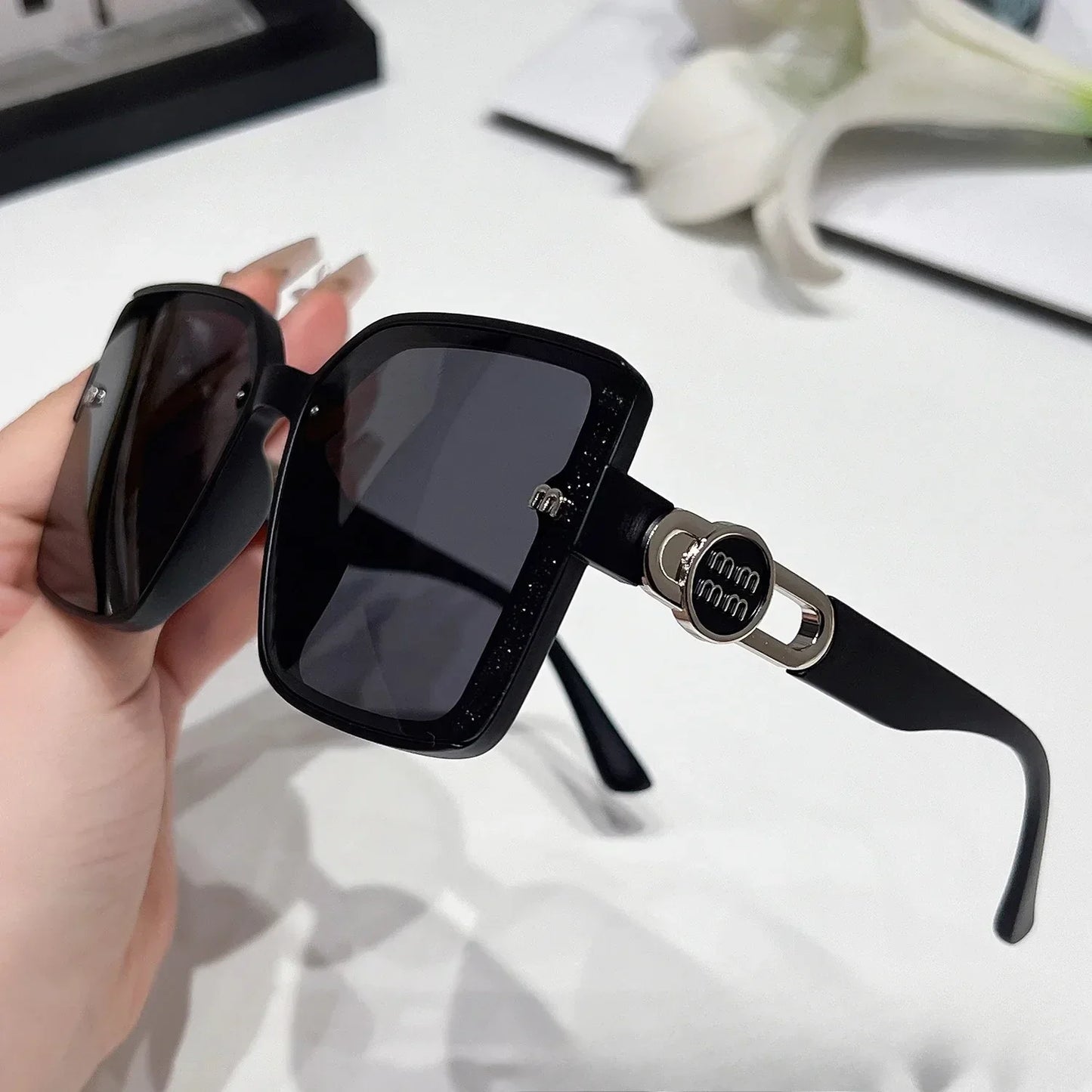 New High Quality Fashion Polarized Sunglasses Women Vintage Square Sun Glasses Female Ladies Gafas De Sol UV400 Glasses Men