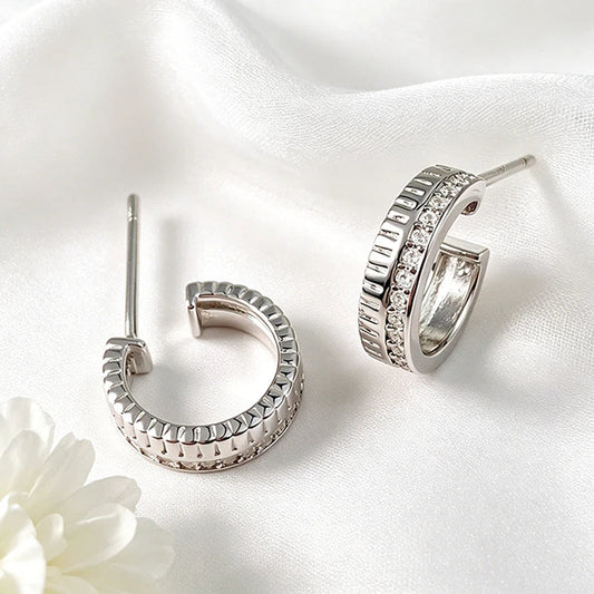 1mm Brilliant cut Full Moissanite Stud Earrings for Women D Color Sparkling Party Girls Jewelry 100% 925 Sterling Silver