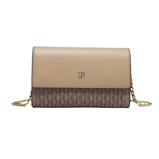 Crossbody Bag Embossed Logo Chain Shoulder Bag Flap Handbag For Women Daily Use Party Night Out Shopping Travel Casual
