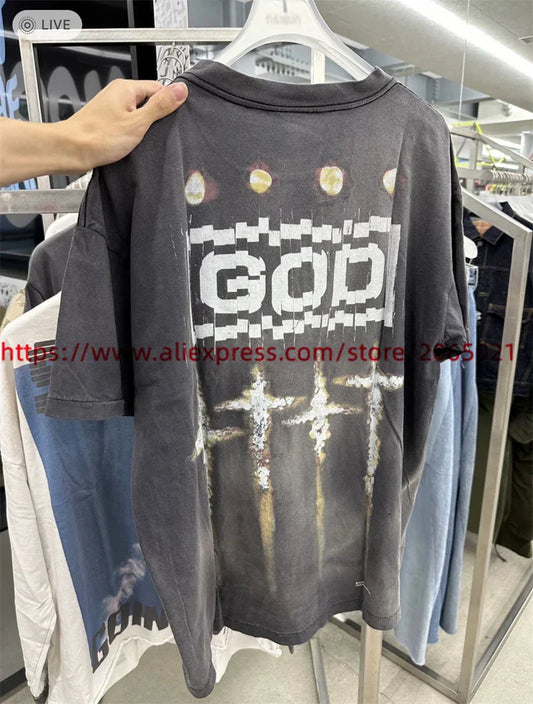 Nine-inch Nail T Shirt Men Women High Street Oversize Short Sleeve Tee Top