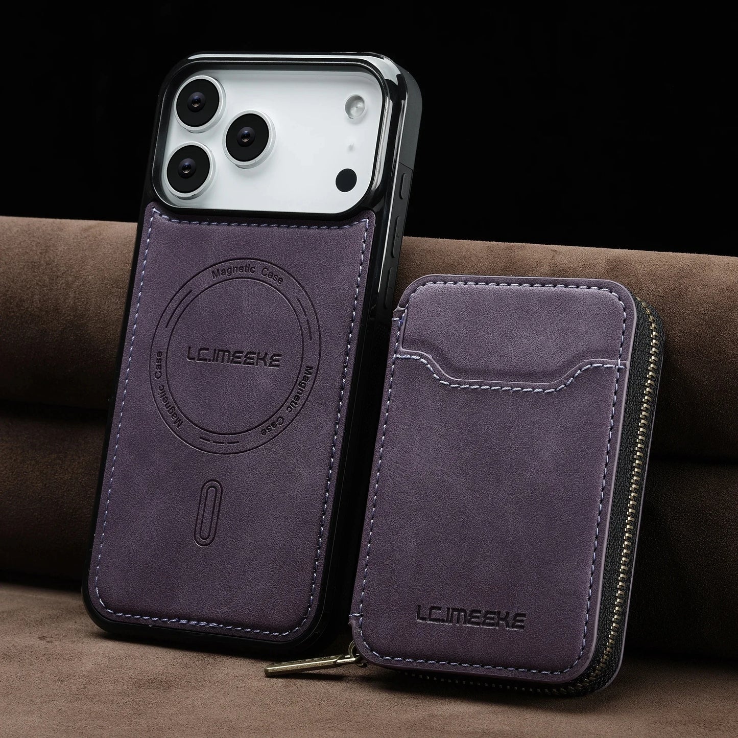 Detachable Magnetic Wallet Leather Phone Case for IPhone 17 Pro Max Air 16 Plus 15 14 13 12 11 Pro 16E Anti-Theft Brush Cover