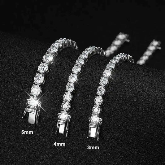 Bracelet de tennis en argent sterling 925 et moissanite D VVS1 avec certificat GRA, bijou exquis et luxueux