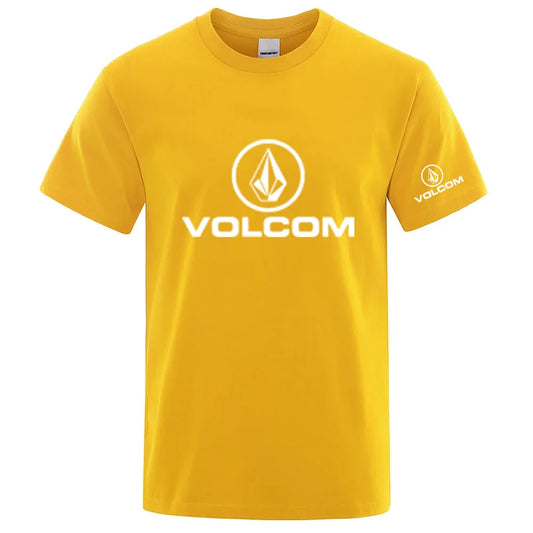 VOLCOM 2025 New Men's Quick Dry Ordinary Designer Thin Short Sleeve Sport T Shirt Fitness Breathable Versatile Tops