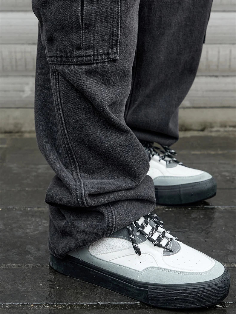 Y2k New Baggy Jeans Male Hip Hop Harajuku Trousers Wide Leg Denim Pants Men's Jeans Streetwear Korean Oversize Cargo Pants