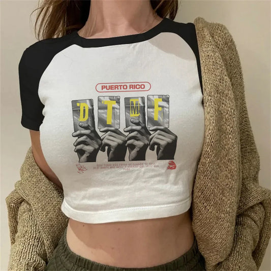 Dtmf Bad Bunny top tees women kawaii Classic Colorful Grunge harajuku top tees anime Psychedelic harajuku korean clothes kawaii