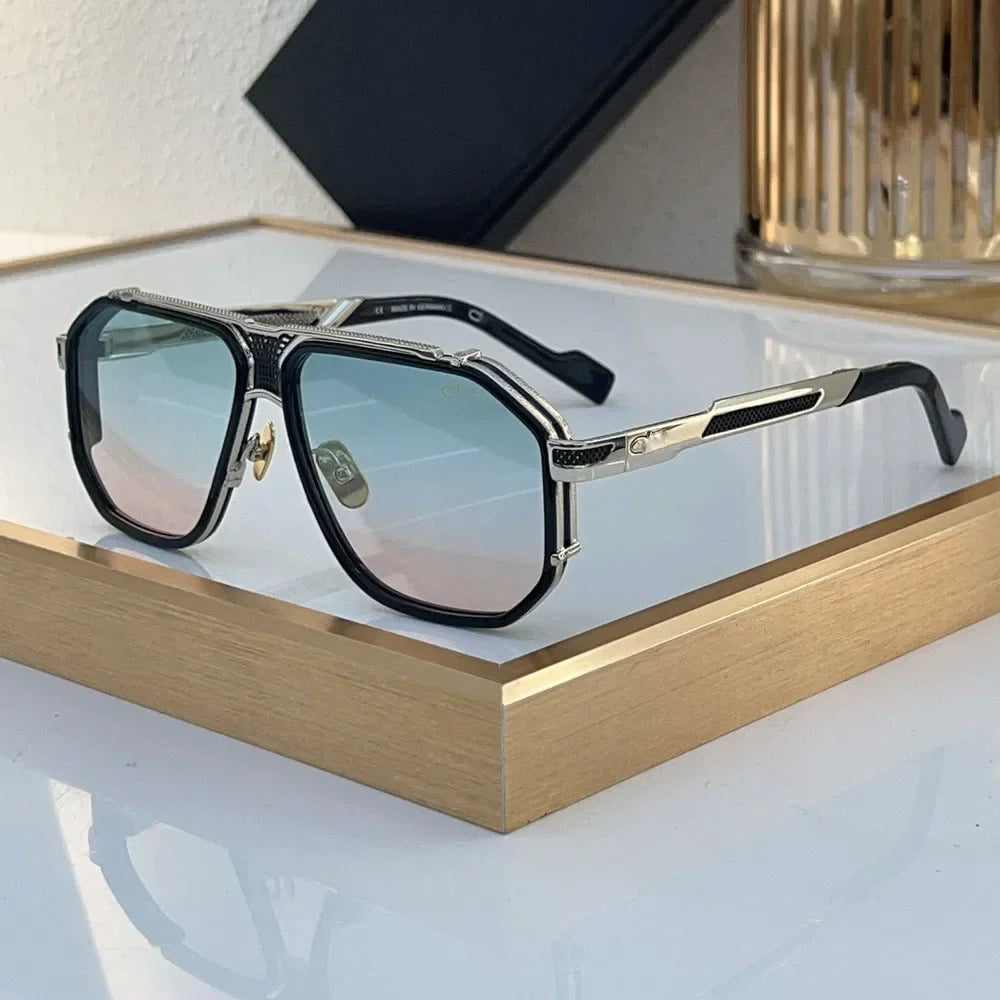 Luxury 0683 Alloy Sunglasses Men Brand Design Women Top Quality Hollow Top Quality Original Irregular Square Classical with Case
