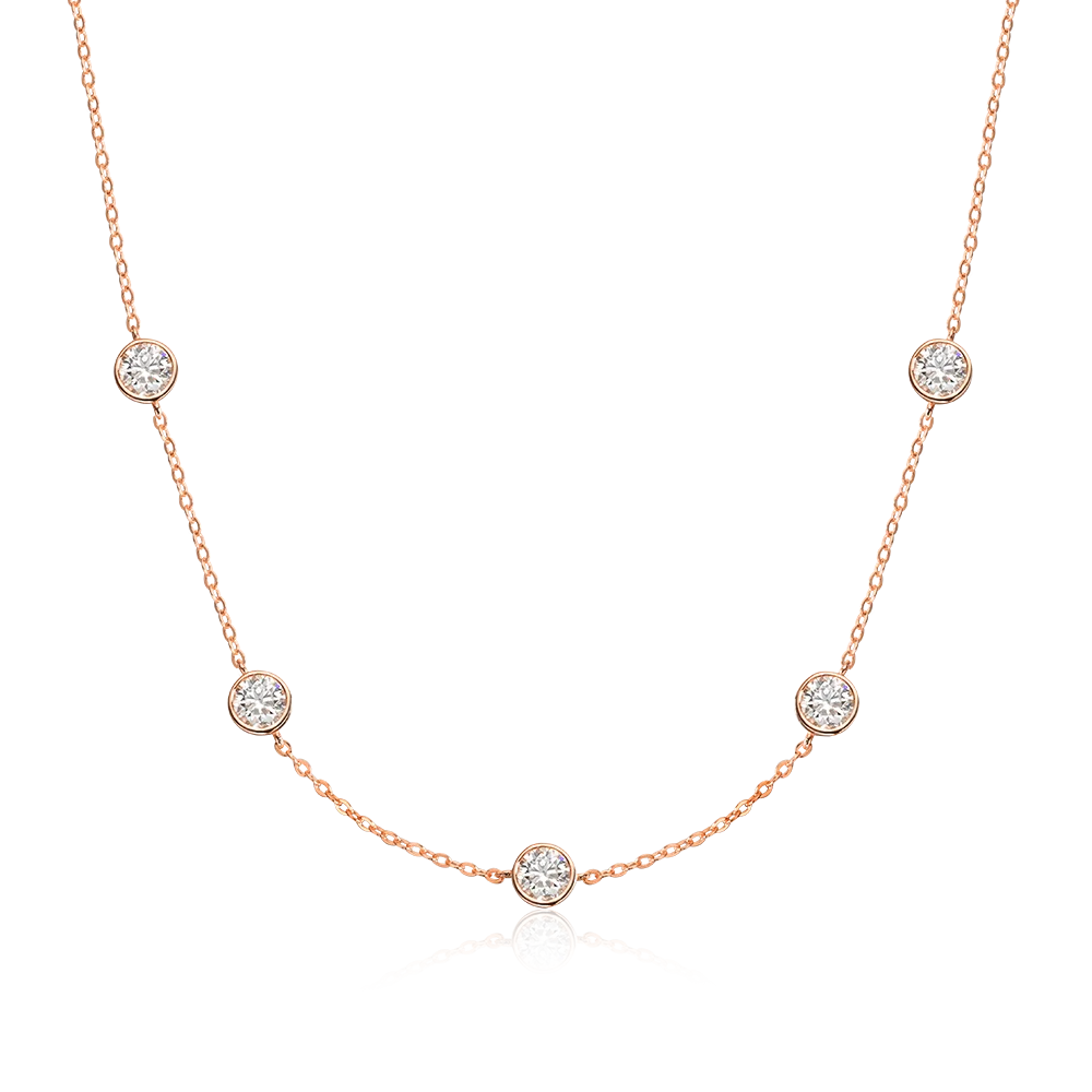 2.5ct Moissanite Necklaces for Women Wedding Jewelry s925 Sterling Silver plated 18k GRA Authentic Moissanite Necklace